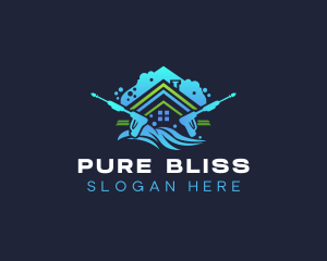 Bubble Pressure Washing  logo design