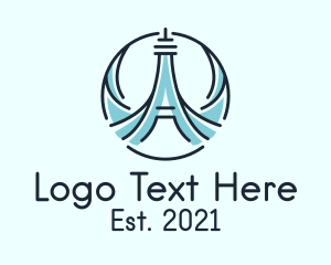 Landmark - Paris Eiffel Tour logo design