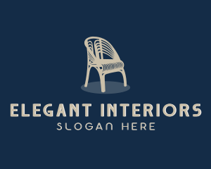 Rattan Armchair Furniture logo design