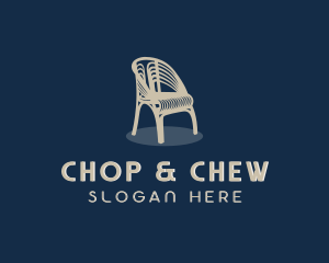 Chair - Rattan Armchair Furniture logo design