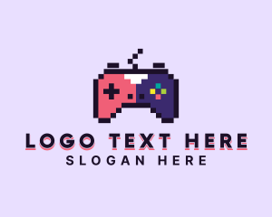 Holographic - Pixel Game Controller logo design