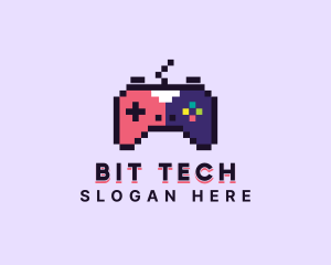 Pixel Game Controller logo design