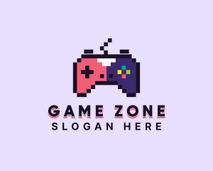 Pixel Game Controller logo design