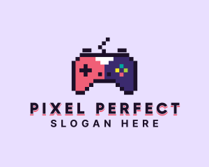 Pixel Game Controller logo design