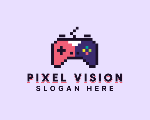 Pixel Game Controller logo design