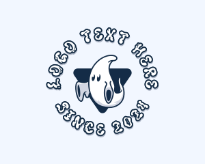 Haunted - Spooky Ghost Spirit logo design