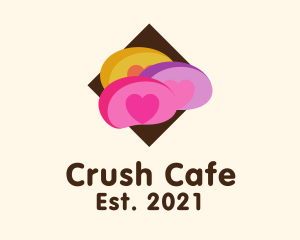Crush - Heart Jellybean Candy logo design
