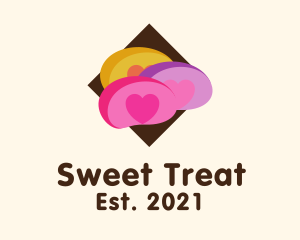 Candy - Heart Jellybean Candy logo design