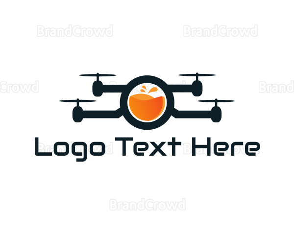 Juice Beverage Drone Logo