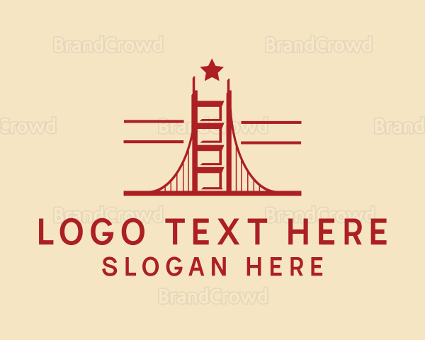 Golden Gate Bridge Landmark Logo