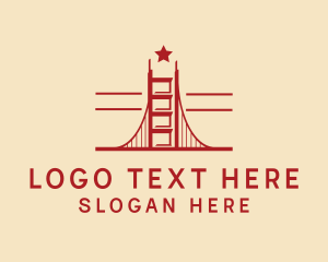 Sf - Golden Gate Bridge Landmark logo design