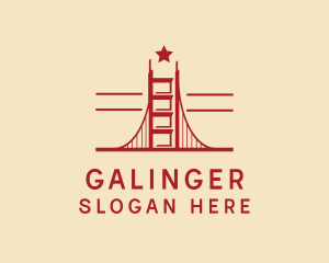 Golden Gate Bridge Landmark Logo