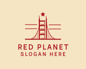 Golden Gate Bridge Landmark logo design