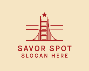 Golden Gate Bridge Landmark logo design