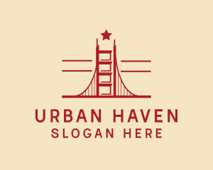 Golden Gate Bridge Landmark logo design