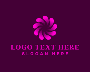 Bloom - Abstract Swirl Wellness Spa logo design
