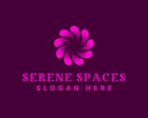 Abstract Swirl Wellness Spa logo design