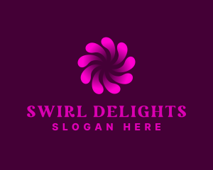 Abstract Swirl Wellness Spa logo design