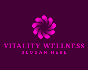 Abstract Swirl Wellness Spa logo design