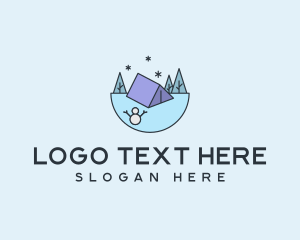 Outdoor - Winter Tent Camp logo design