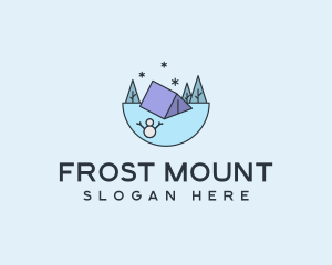 Winter Tent Camp logo design