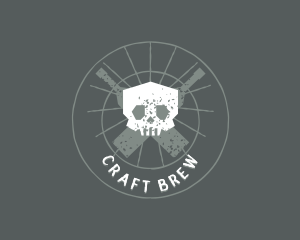 Brewmaster - Skull Craft Brewery logo design