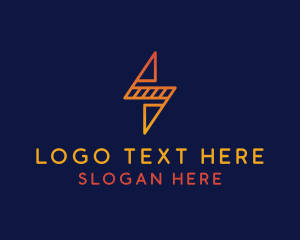Logistic - Logistic Thunder Courier logo design