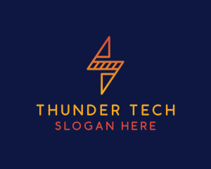 Logistic Thunder Courier logo design