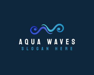 Ocean Wave Current logo design