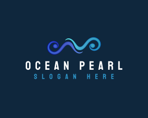 Ocean Wave Current logo design