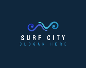 Ocean Wave Current logo design