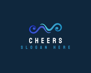 Aquarium - Ocean Wave Current logo design