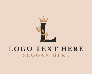 Letter L - Flower Crown Letter L logo design