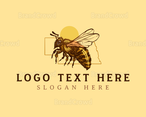 Honeybee Nebraska Apiary Logo