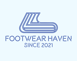 Sneaker Sock Outline logo design