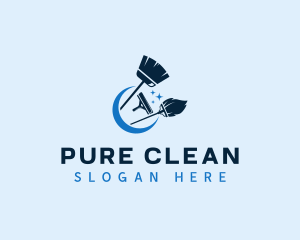 Cleaning Tool Sanitation logo design