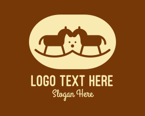 Horse Farm - Wooden Horse Toy Pet logo design