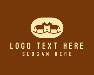 Negative Space - Wooden Horse Toy Pet logo design