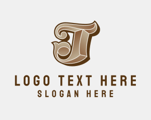 Company - Interior Fashion Designer Letter T logo design