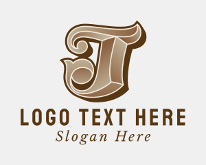 Fashion Designer - Interior Designer Letter T logo design