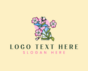 Georgia Map - Blossom Michigan Flower logo design