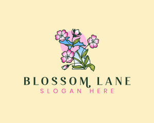 Blossom Michigan Flower logo design