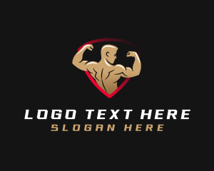 Strong - Muscle Gym Training logo design