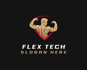 Flex - Muscle Gym Training logo design