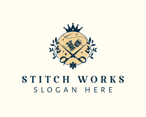 Alterations - Thread Scissors Sewing logo design