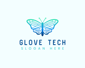 Circuit Tech Butterfly logo design