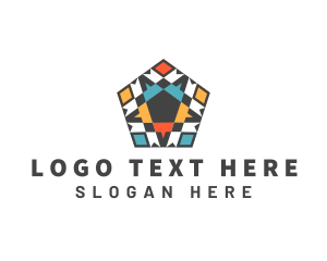 Textile - Pentagon Tile Pattern logo design