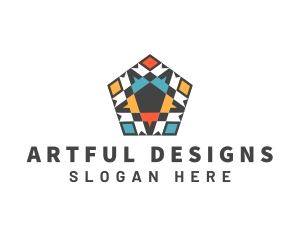 Pentagon Tile Pattern logo design