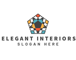 Pentagon Tile Pattern logo design