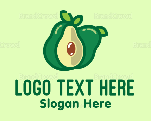 Fresh Avocado Fruit Logo